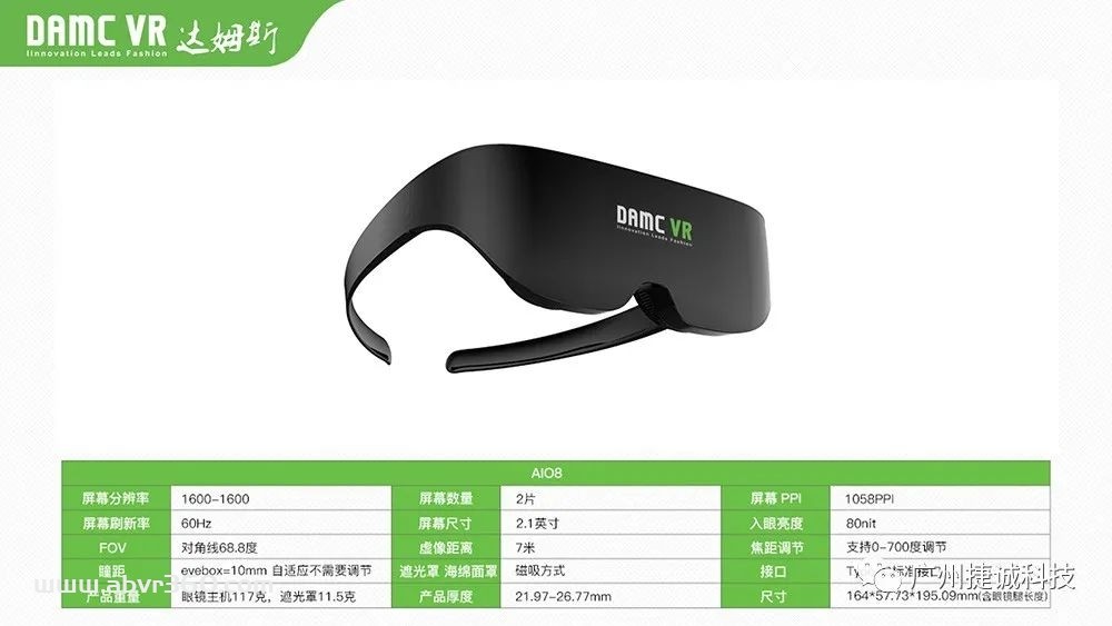 【DAMC达姆斯】品牌产品目录，涵盖VR/AR/GH品类，DAMC将与APPLE VR 同步更新！