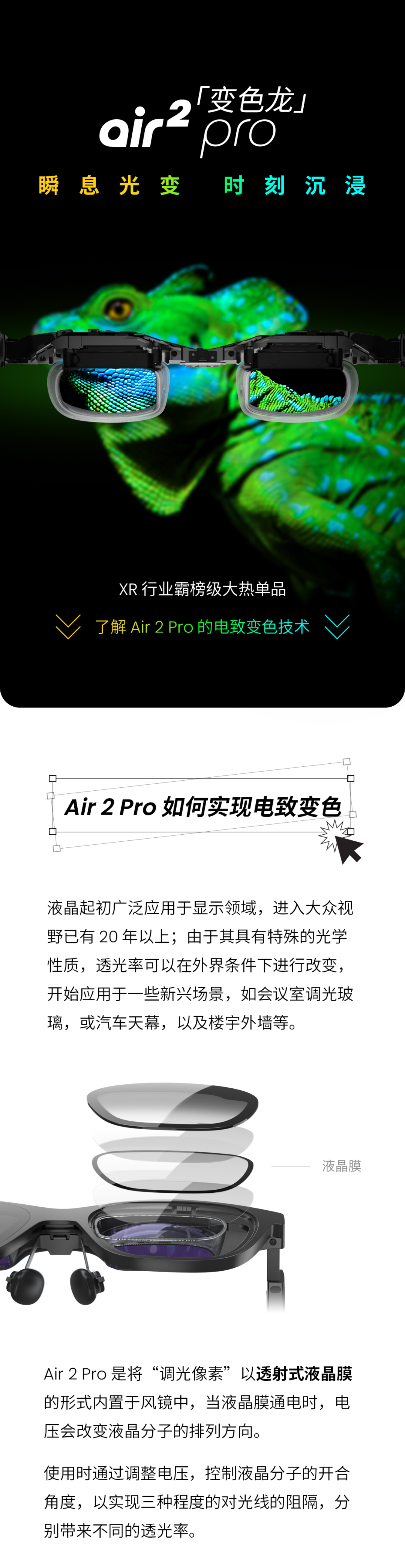 一秒沉浸： 了解「变色龙」Air 2 Pro 电致变色技术
